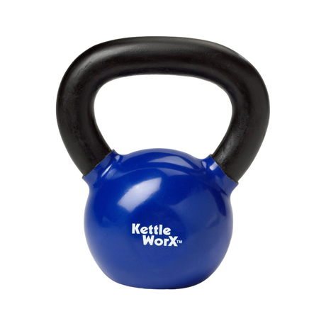 Lifeline Rubber Coated Kettlebell Blue 20 lb