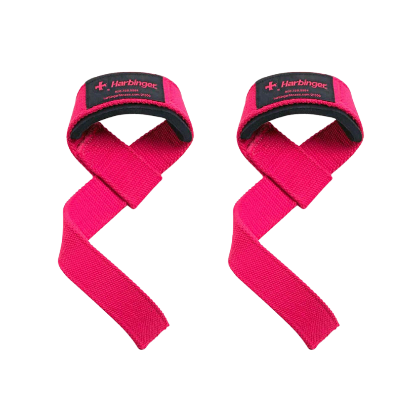 Image of Harbinger Padded Cotton Lift Straps Pink - Deportes Salvador Colom