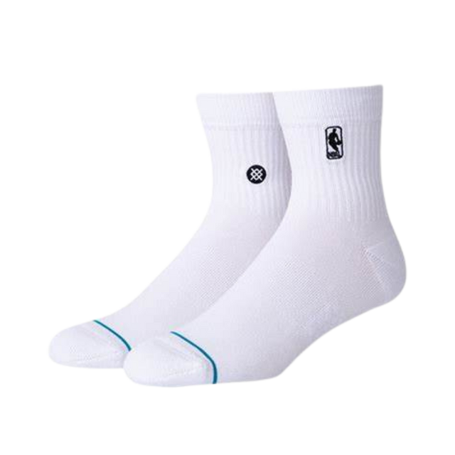 Stance NBA Logoman Quarter Socks Medium (White) Sports Salvador Colom