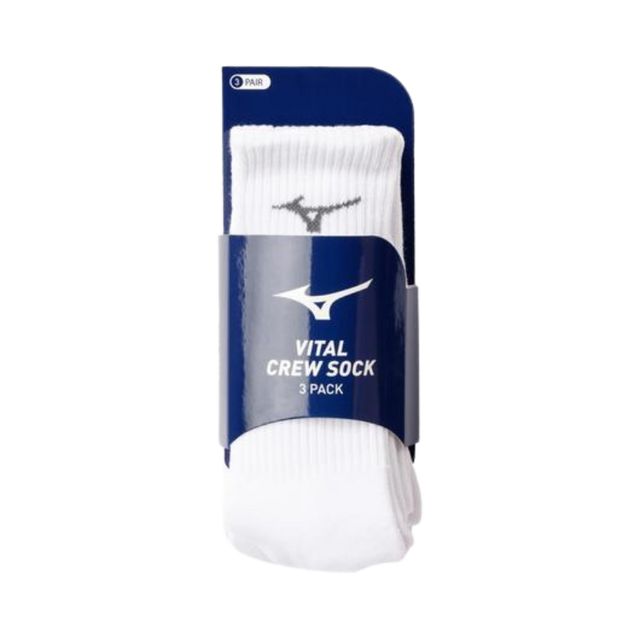 Mizuno Vital Crew Socks Small White 3pk - Deportes Salvador Colom