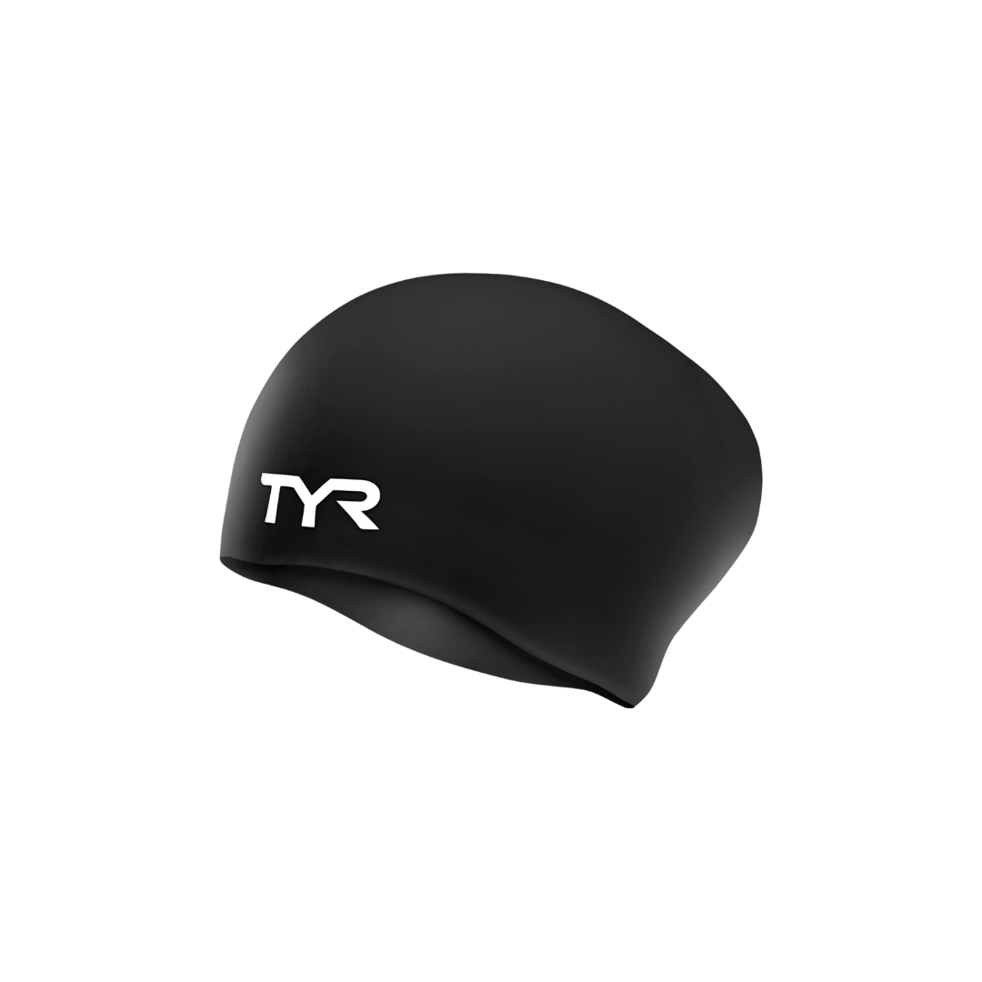 TYR Silicone Swim Cap Black - Deportes Salvador Colom