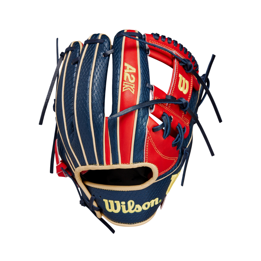 Wilson Ozzie Albies A2K OA1 GM 11.5” Infield Glove (Navy/Scarlet)