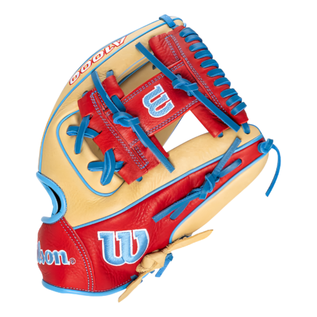 Wilson A1000 1786 Infield Glove RH (Blonde/Red/Blue) 11.5''