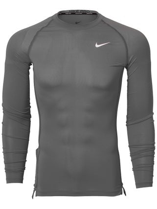 Nike Men's Pro Long Sleeve Tight Top Grey