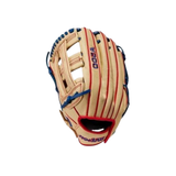 Wilson A500 Baseball Glove LH (Blonde/Scarlet/Blue) 12'' - Deportes Salvador Colom